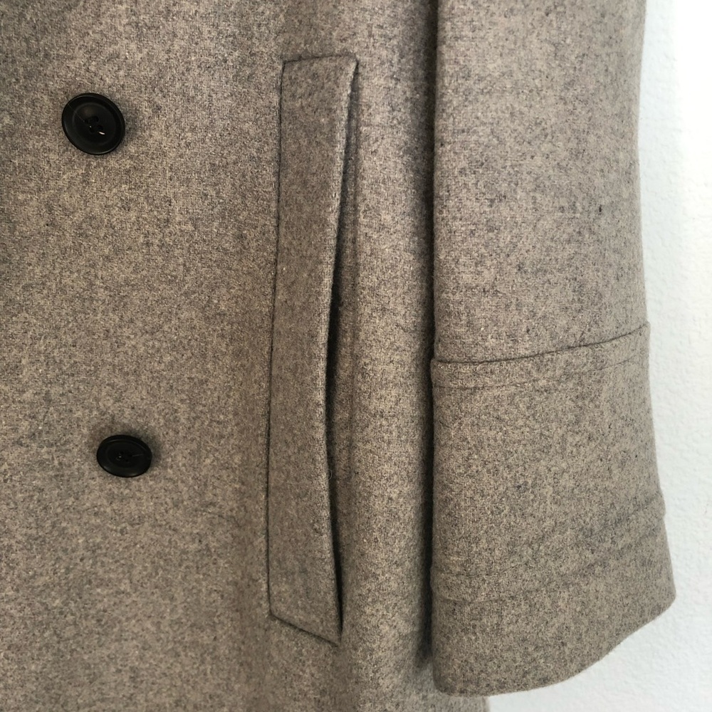 Zara Trafaluc Outerwear Gray Pea Coat - Picture 4 of 7